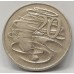 AUSTRALIA 1966 . TWENTY 20 CENTS COIN . ERROR / VARIETY . WAVY 2 